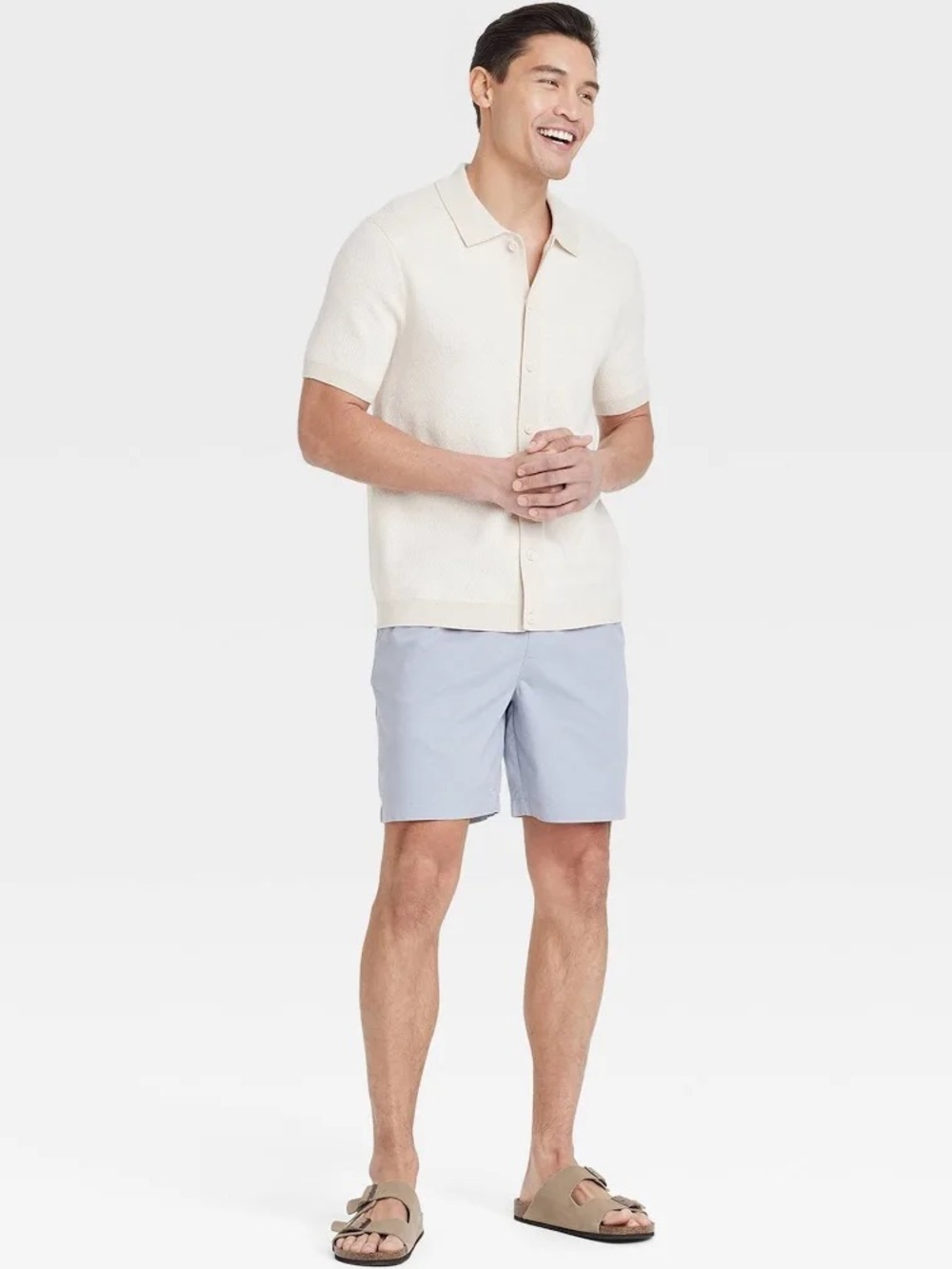Men's Light grey Casual pull on Shorts